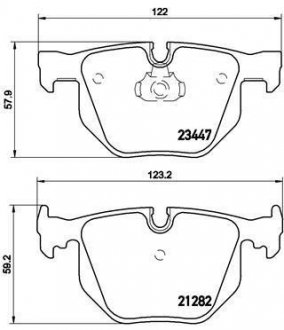 Гальмівні колодки, дискове гальмо (набір) BREMBO P06029 (фото 1)