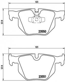 Гальмівні колодки, дискове гальмо (набір) BREMBO P06039