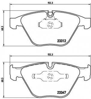 Тормозные колодки, дисковый тормоз (набор) BREMBO P06046