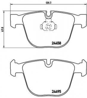 Тормозные колодки, дисковый тормоз (набор) BREMBO P06050 (фото 1)