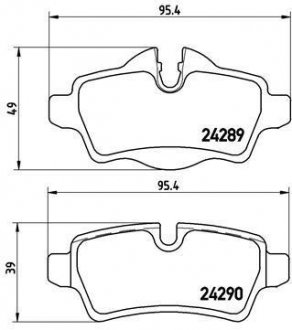 Тормозные колодки BREMBO P06052 (фото 1)