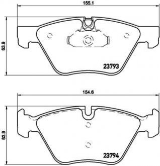 Гальмівні колодки, дискове гальмо (набір) BREMBO P06057