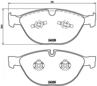 Гальмівні колодки, дискове гальмо (набір) BREMBO P06066