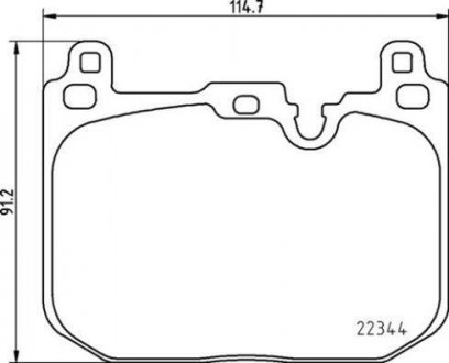 Комплект передних тормозных колодок. BREMBO P06097 (фото 1)