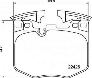 Комплект передних тормозных колодок. BREMBO P06099