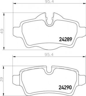 Гальмівні колодки дискові BREMBO P06103 (фото 1)