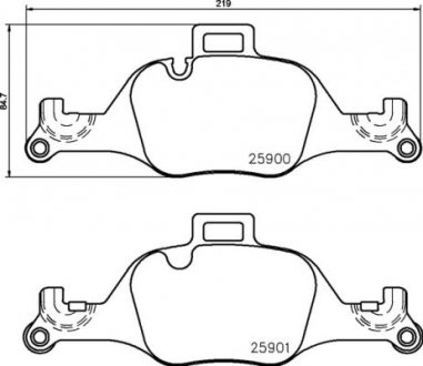 Колодки тормозные, дисковые BREMBO P06107