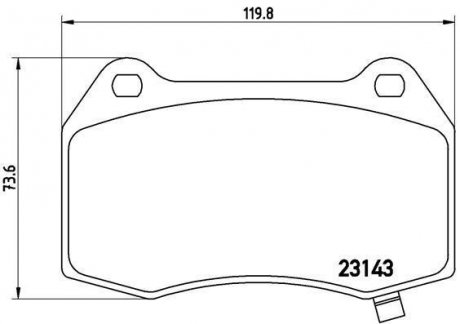 Гальмівні колодки, дискове гальмо (набір) BREMBO P09003 (фото 1)