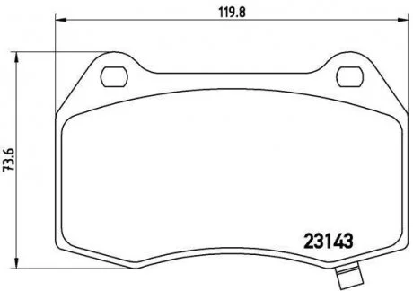 Тормозные колодки, дисковый тормоз (набор) BREMBO P09003