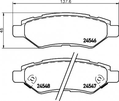 Тормозные колодки дисковые BREMBO P09014 (фото 1)