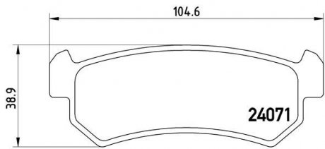 Тормозные колодки Lacetti BREMBO P10001