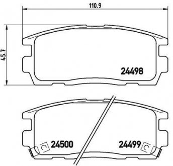 Гальмівні колодки, дискове гальмо (набір) BREMBO P10004