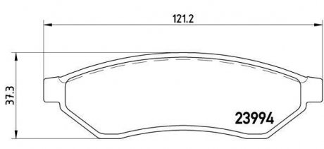 Тормозные колодки, дисковый тормоз (набор) BREMBO P10008 (фото 1)