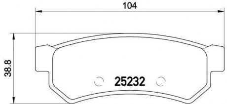 Колодки тормозные дисковые, к-кт. BREMBO P10053