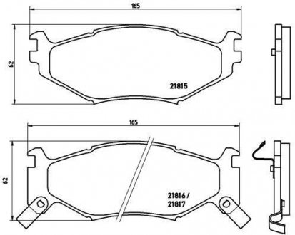 Гальмівні колодки, дискове гальмо (набір) BREMBO P11007