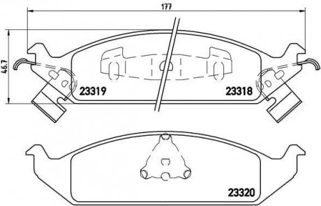 Тормозные колодки, дисковый тормоз (набор) BREMBO P11011