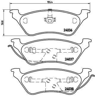 Тормозные колодки, дисковый тормоз (набор) BREMBO P11014