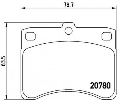 Гальмівні колодки, дискове гальмо (набір) BREMBO P16003