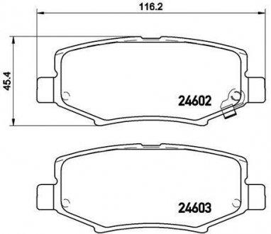 Колодки тормозные дисковые, к-кт. BREMBO P18024