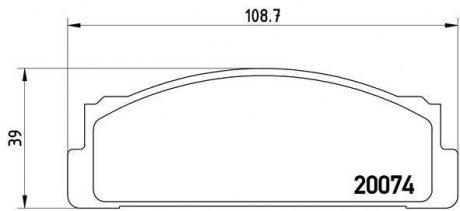 Тормозные колодки, дисковый тормоз (набор) BREMBO P23002 (фото 1)