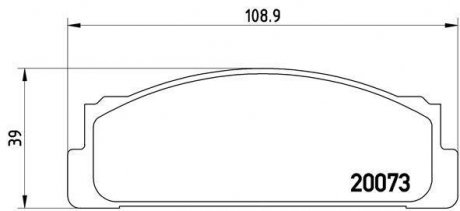 Тормозные колодки, дисковый тормоз (набор) BREMBO P23003 (фото 1)