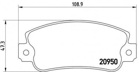 Тормозные колодки, дисковый тормоз (набор) BREMBO P23021 (фото 1)