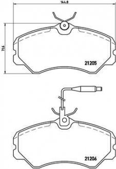 Тормозные колодки, дисковый тормоз (набор) BREMBO P23023