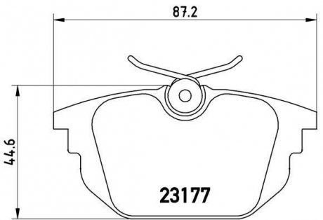 Тормозные колодки, дисковый тормоз (набор) BREMBO P23026 (фото 1)