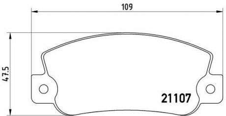 Тормозные колодки, дисковый тормоз (набор) BREMBO P23032