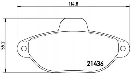 Тормозные колодки, дисковый тормоз (набор) BREMBO P23060