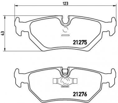 Гальмівні колодки, дискове гальмо (набір) BREMBO P23062