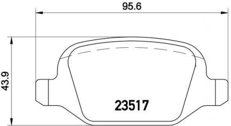 Гальмівні колодки, дискове гальмо (набір) BREMBO P23065 (фото 1)