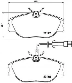 Тормозные колодки, дисковый тормоз (набор) BREMBO P23066