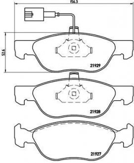 Гальмівні колодки, дискове гальмо (набір) BREMBO P23070