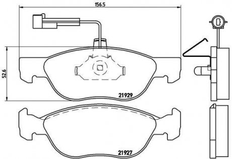 Тормозные колодки, дисковый тормоз (набор) BREMBO P23071 (фото 1)