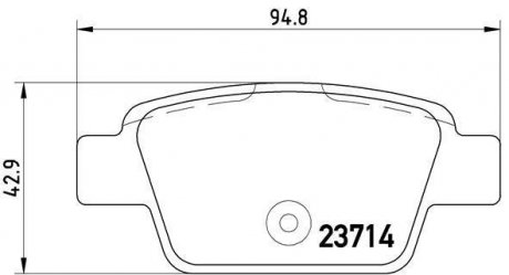 Тормозные колодки, дисковый тормоз (набор) BREMBO P23080