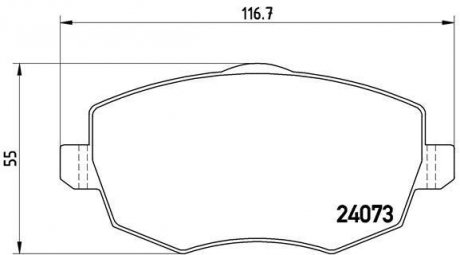 Тормозные колодки, дисковый тормоз (набор) BREMBO P23094