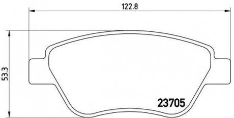 Тормозные колодки, дисковый тормоз (набор) BREMBO P23099