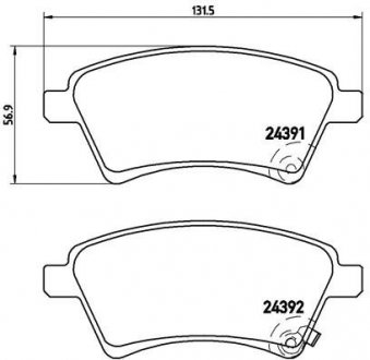 Тормозные колодки BREMBO P23105 (фото 1)