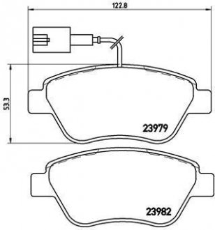 Тормозные колодки, дисковый тормоз (набор) BREMBO P23108