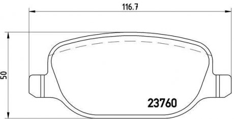 Тормозные колодки, дисковый тормоз (набор) BREMBO P23109