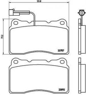 Тормозные колодки, дисковый тормоз (набор) BREMBO P23115 (фото 1)