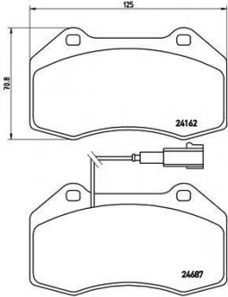 Тормозные колодки, дисковый тормоз (набор) BREMBO P23117