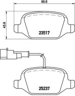 Гальмівні колодки дискові BREMBO P23 131 (фото 1)