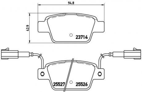 Тормозные колодки BRAVO MULTIPLA DELTA BREMBO P23135