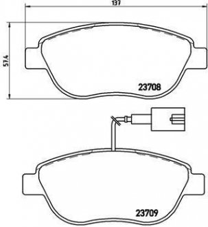 Гальмівні колодки дискові BREMBO P23137