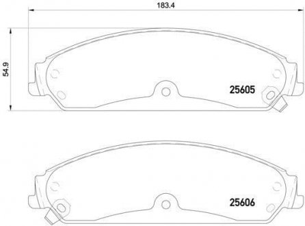 Колодки тормозные, дисковые BREMBO P23149 (фото 1)