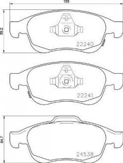 Тормозные колодки.) BREMBO P23165 (фото 1)