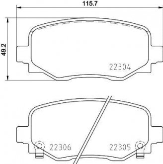 Тормозные колодки 500X.. BREMBO P23177