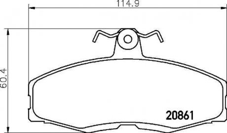 Тормозные колодки, дисковый тормоз (набор) BREMBO P24013